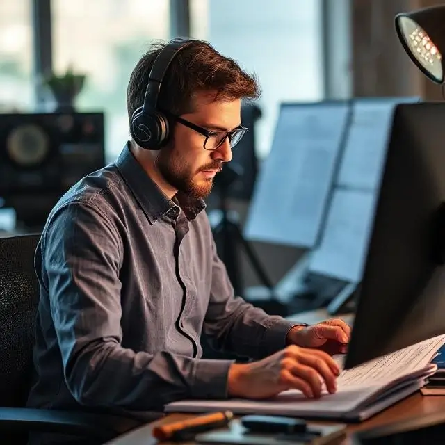 A professional editor working on a high-end project