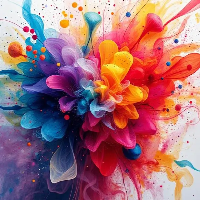 A vibrant and colorful abstract image representing creativity.